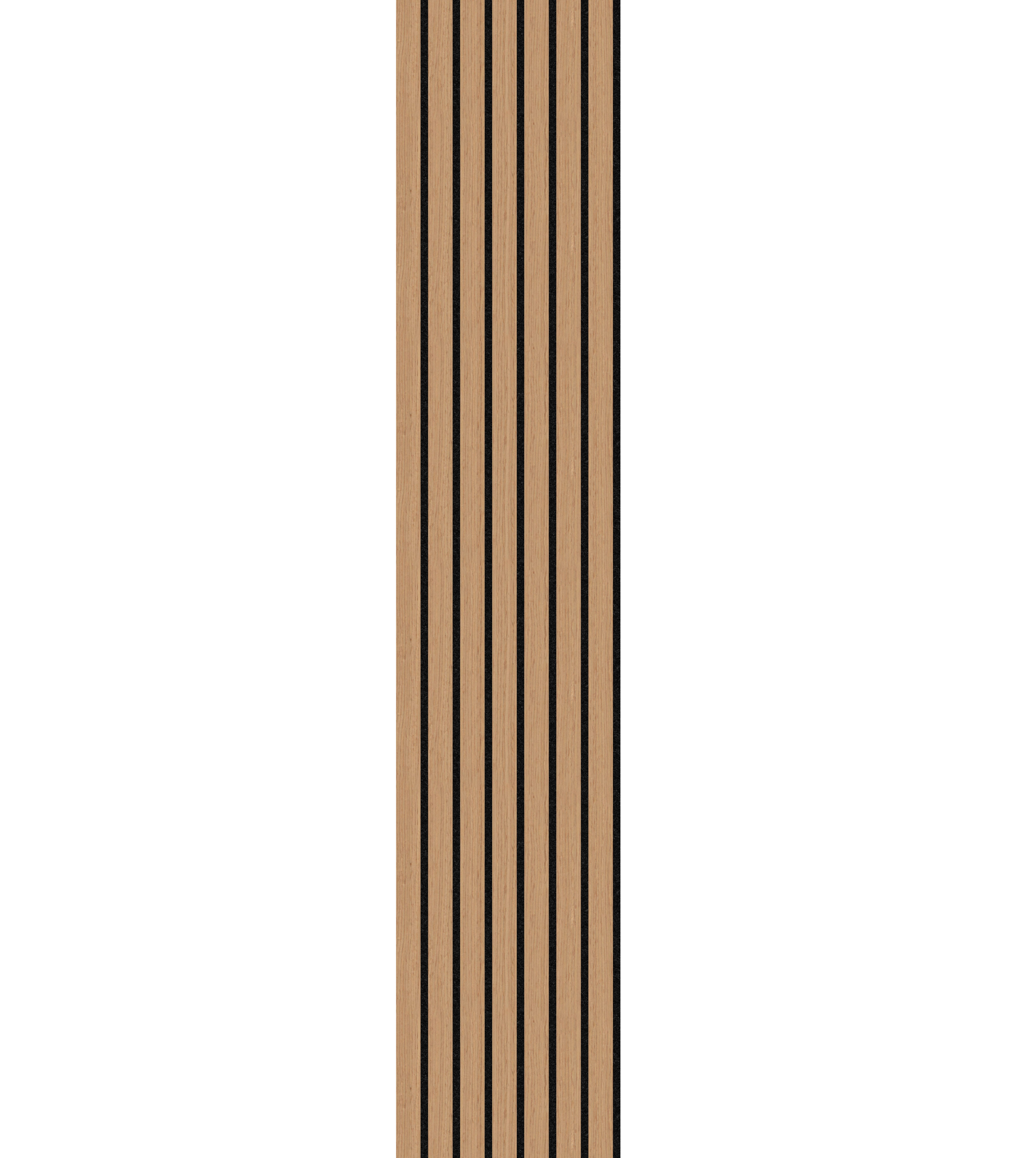 МДФ стеновая панель акустическая Ликорн Дуб Светлый черный войлок 2800×300×9